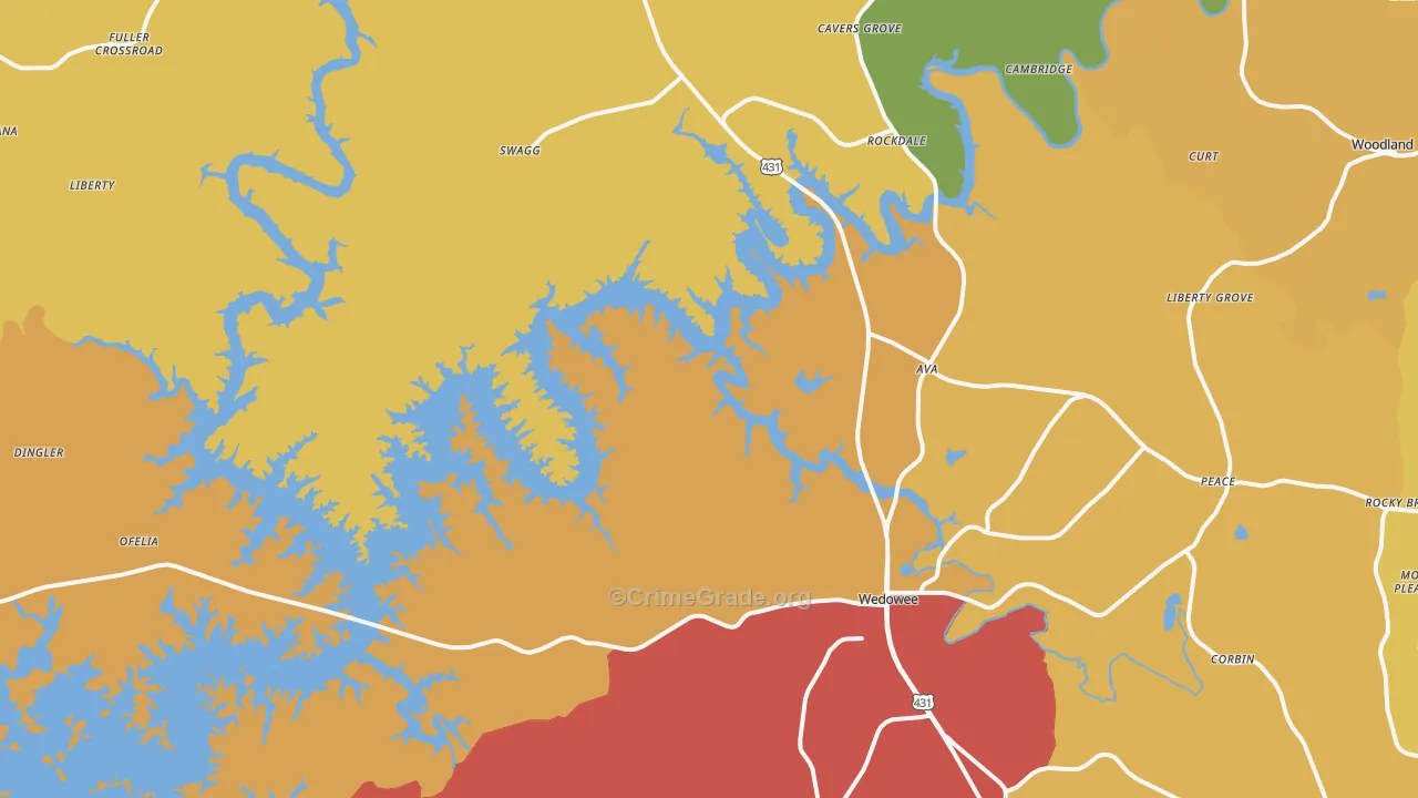 36278, AL Map of Drug-Related Crime Rates