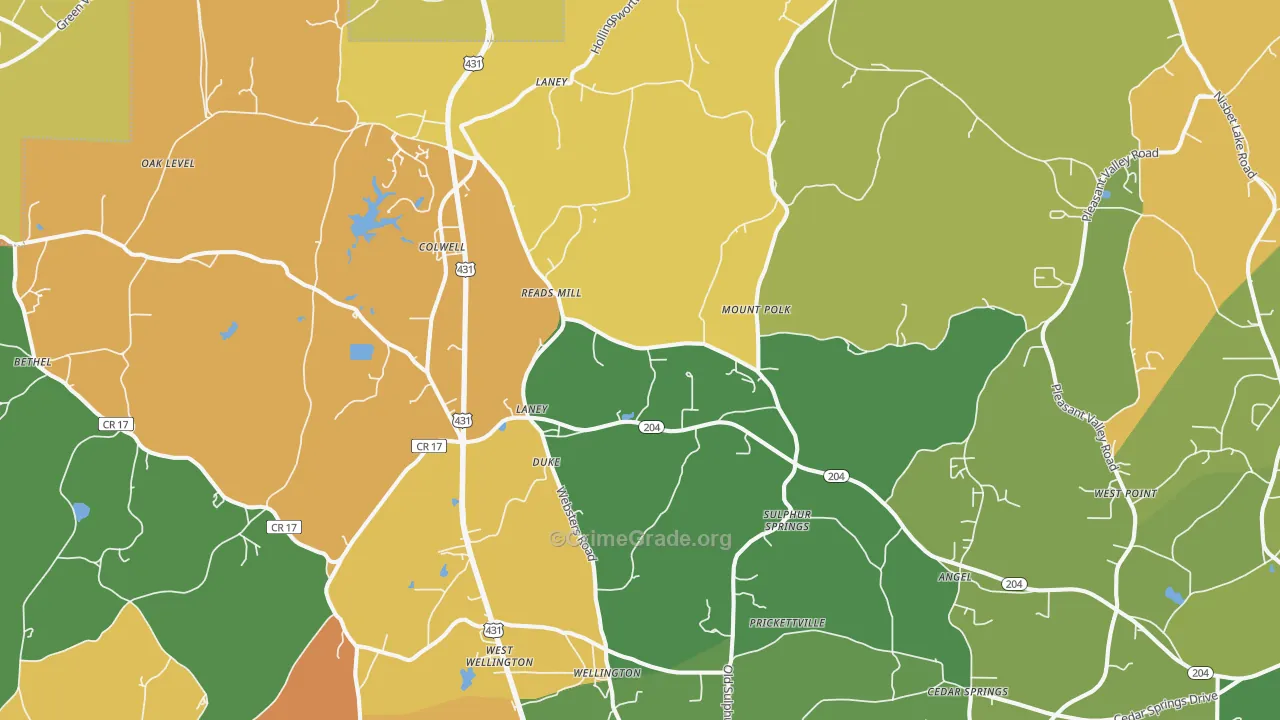 36279, AL Map of Drug-Related Crime Rates