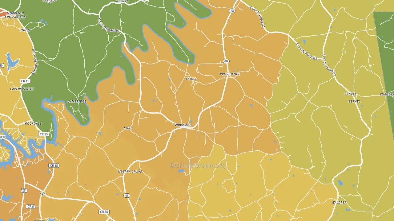 36280, AL Map of Drug-Related Crime Rates