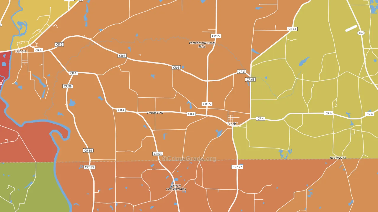 36314, AL Map of Drug-Related Crime Rates