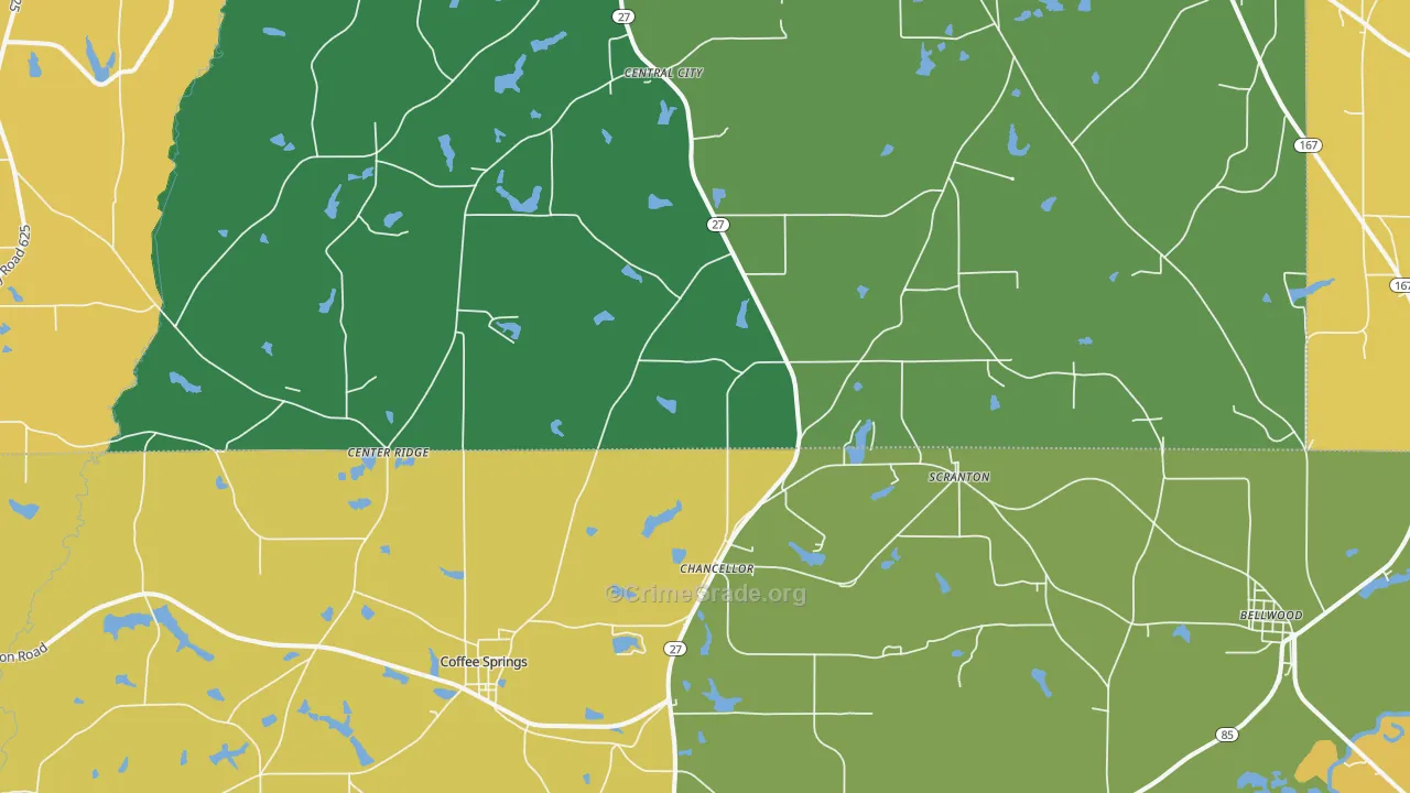 36316, AL Map of Drug-Related Crime Rates