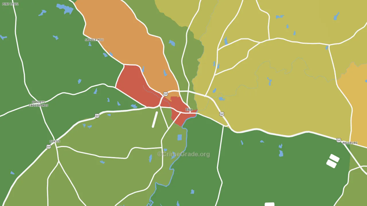 36323, AL Map of Drug-Related Crime Rates