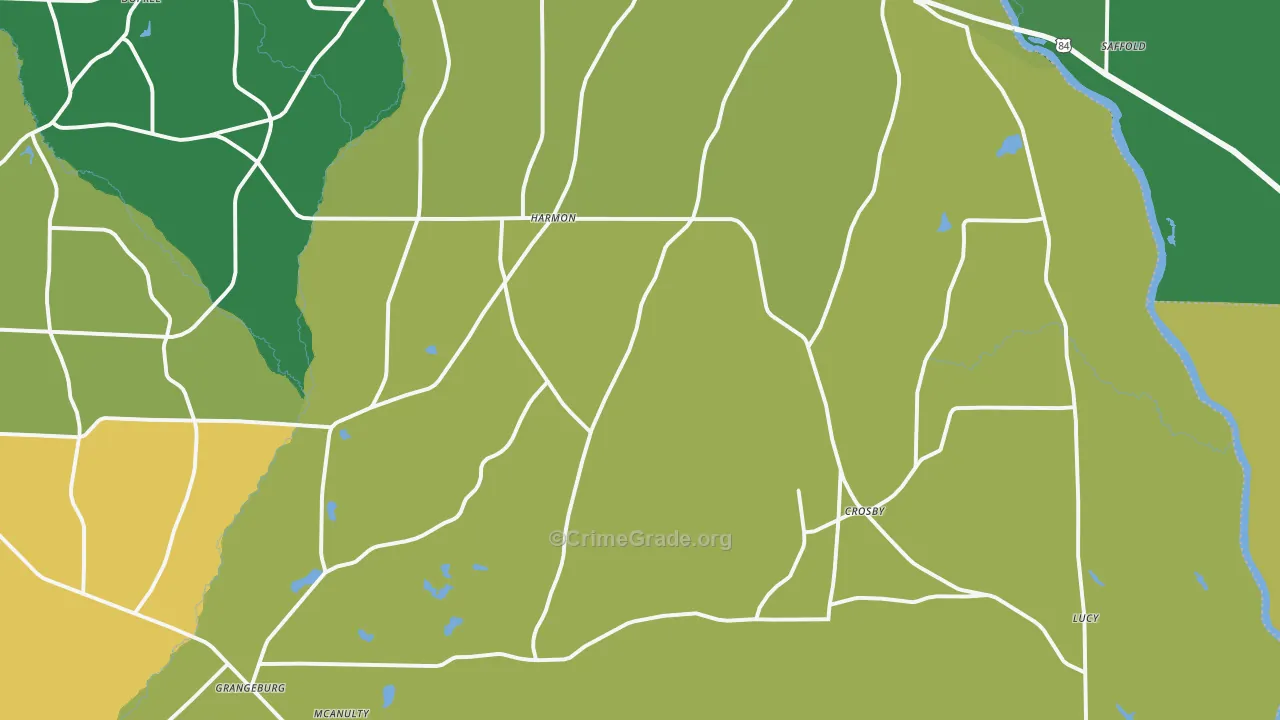 36343, AL Map of Drug-Related Crime Rates