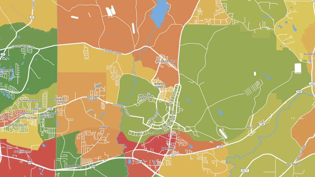 36362, AL Map of Drug-Related Crime Rates