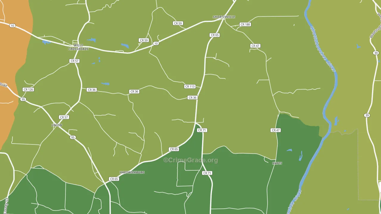 36373, AL Map of Drug-Related Crime Rates