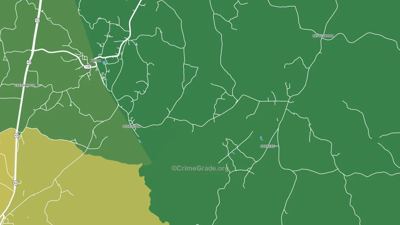 36436, AL Map of Drug-Related Crime Rates