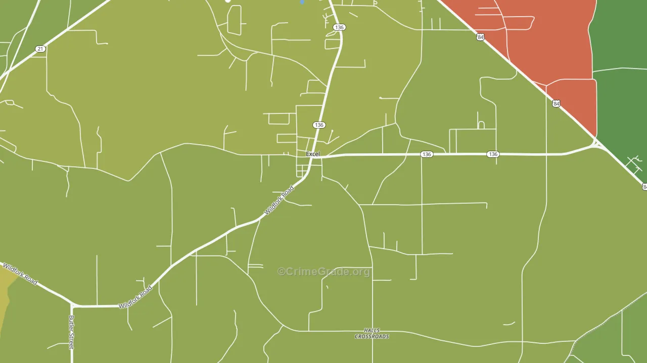 36439, AL Map of Drug-Related Crime Rates