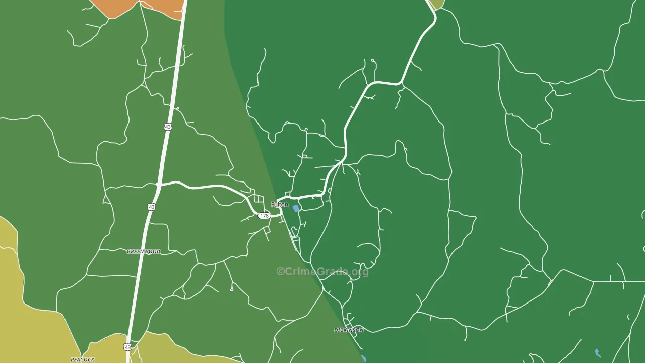 36446, AL Map of Drug-Related Crime Rates