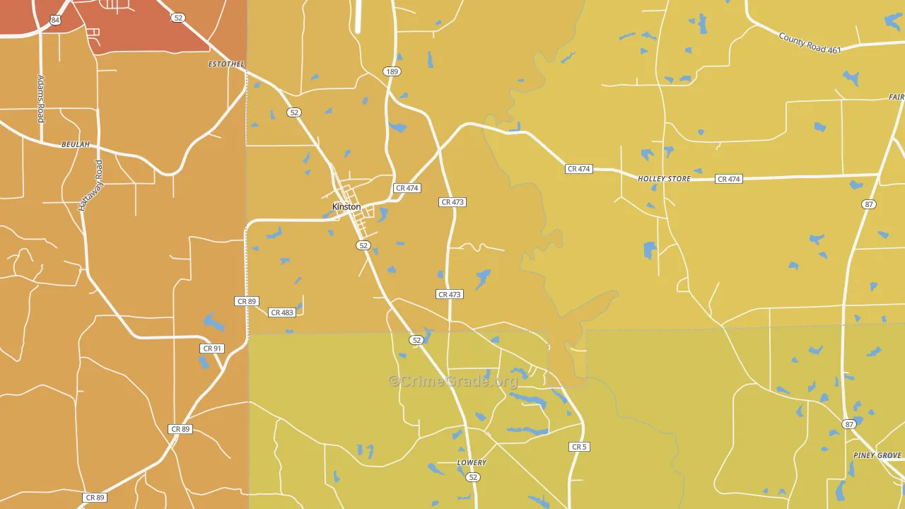 36453, AL Map of Drug-Related Crime Rates