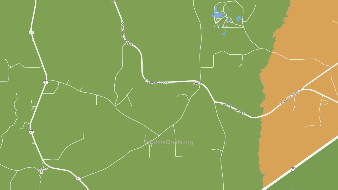 36454, AL Map of Drug-Related Crime Rates