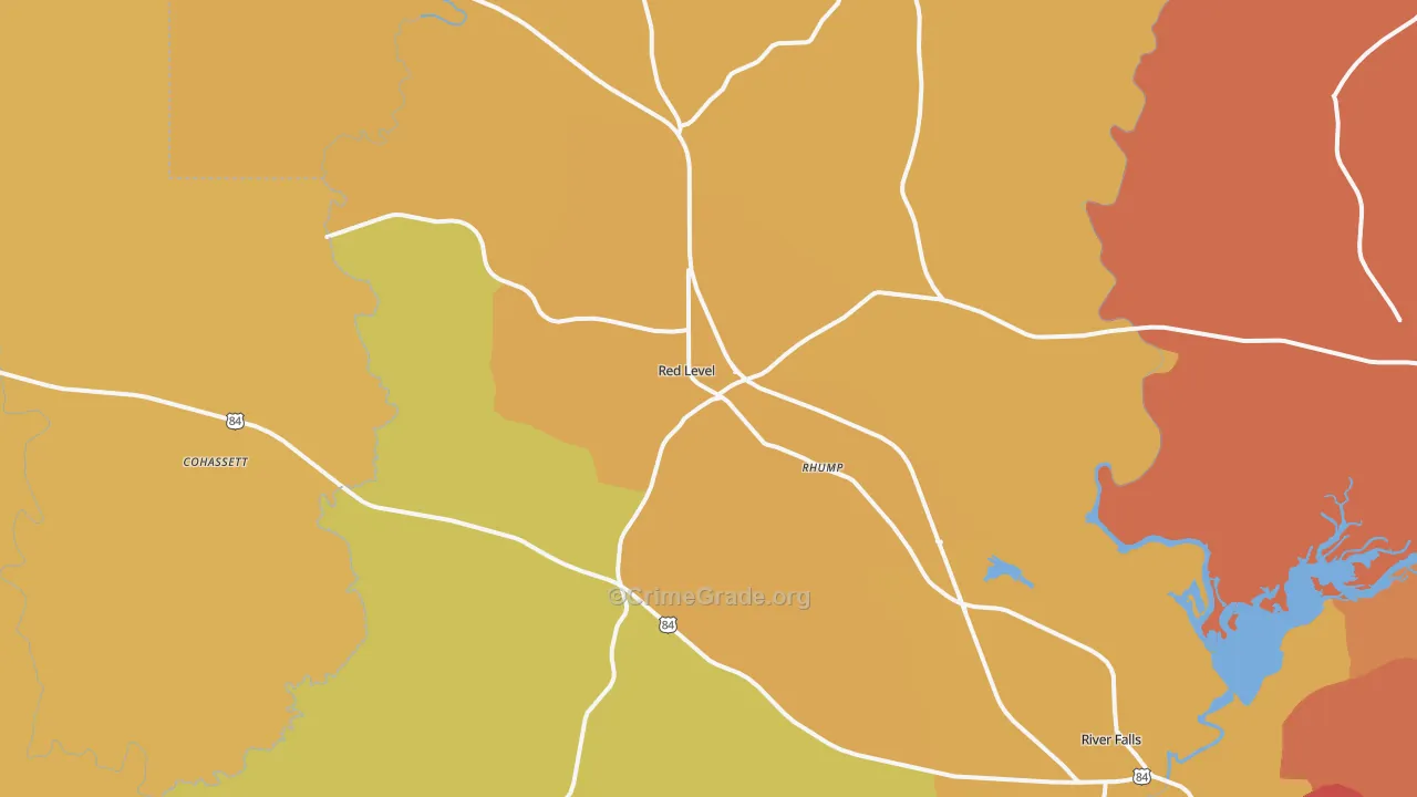 36474, AL Map of Drug-Related Crime Rates