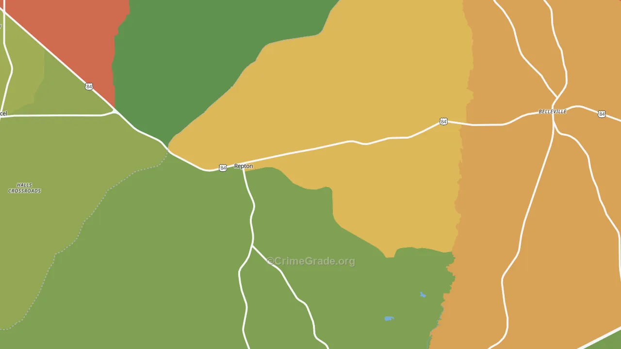 36475, AL Map of Drug-Related Crime Rates