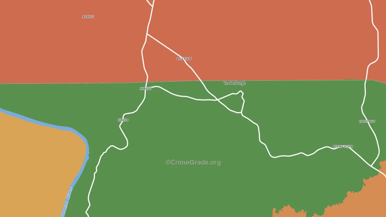 36481, AL Map of Drug-Related Crime Rates