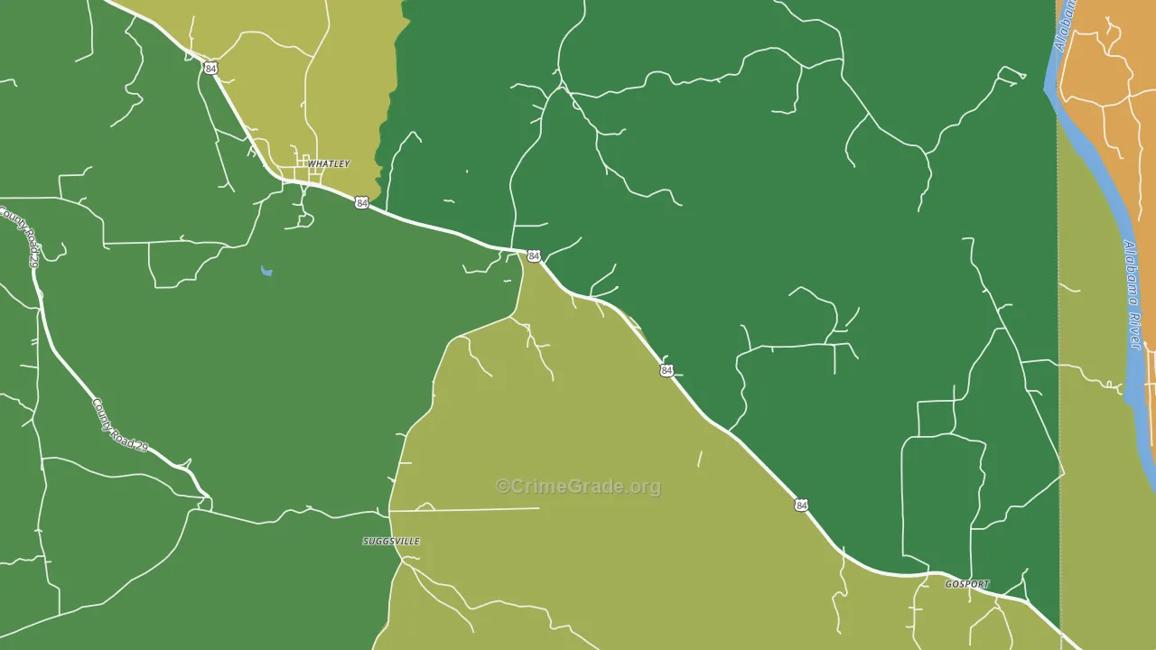 36482, AL Map of Drug-Related Crime Rates