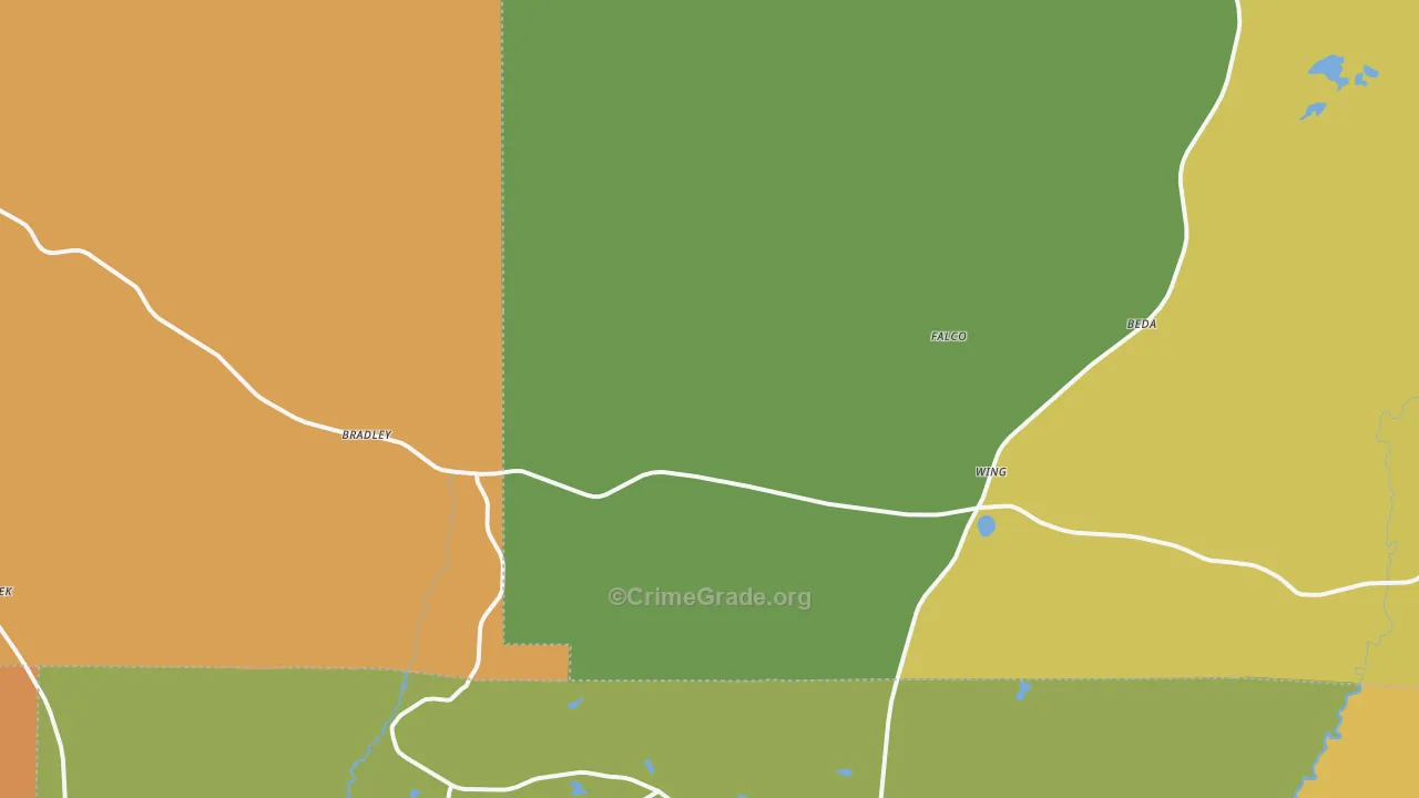36483, AL Map of Drug-Related Crime Rates