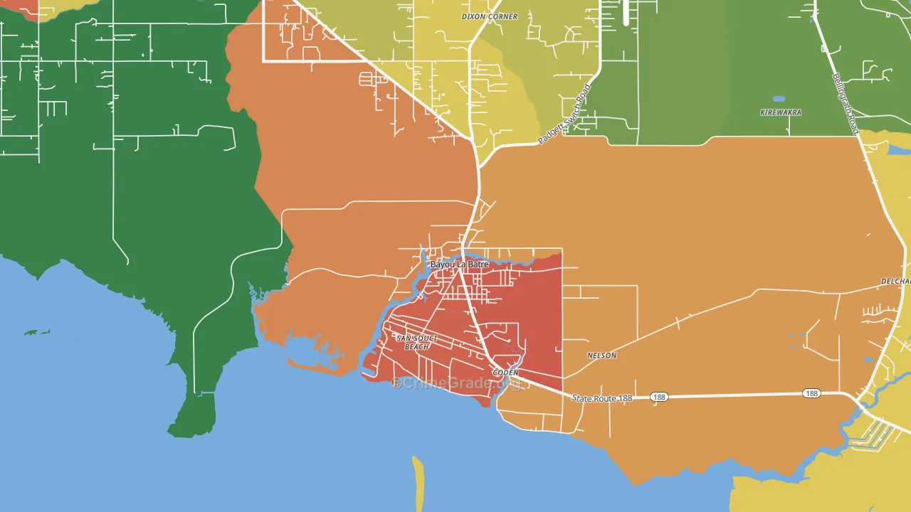 36509, AL Map of Drug-Related Crime Rates
