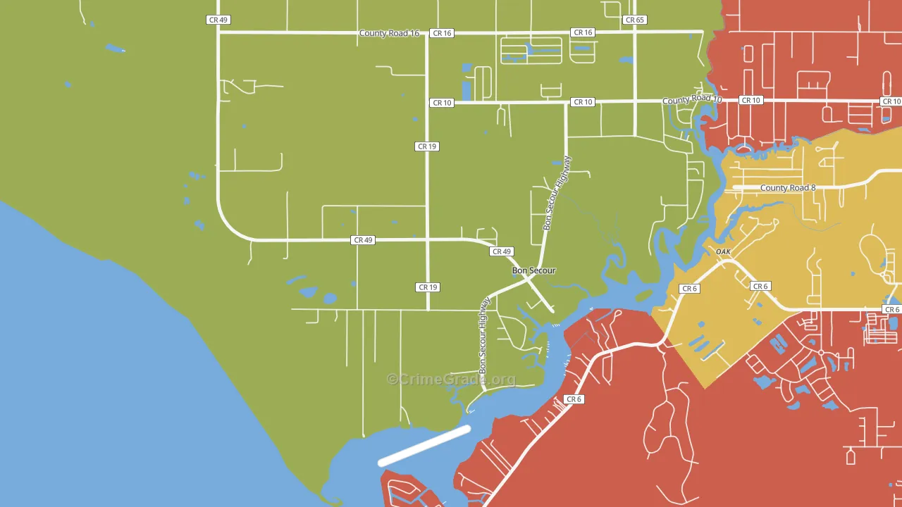 36511, AL Map of Drug-Related Crime Rates