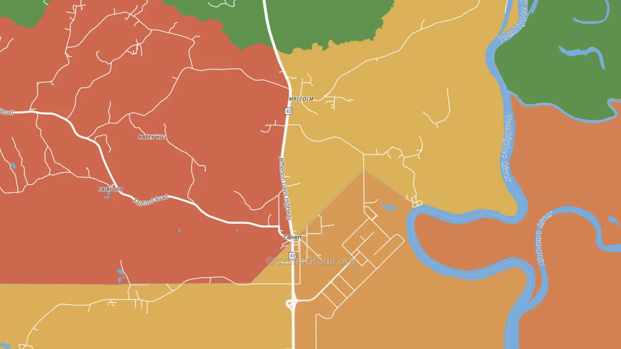36513, AL Map of Drug-Related Crime Rates