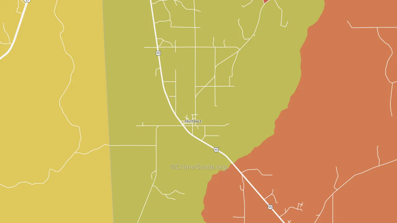 36539, AL Map of Drug-Related Crime Rates