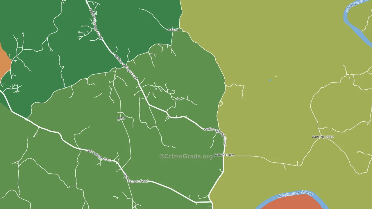 36540, AL Map of Drug-Related Crime Rates