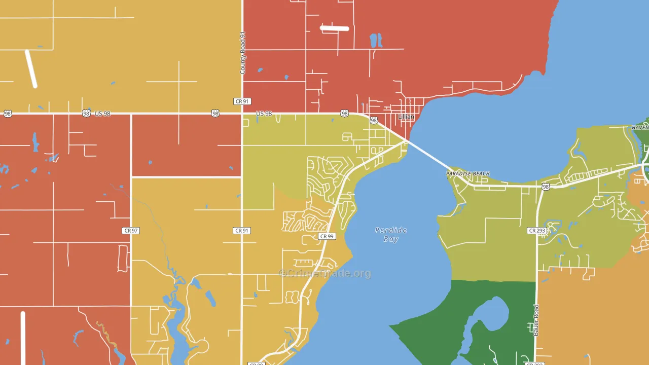 36549, AL Map of Drug-Related Crime Rates