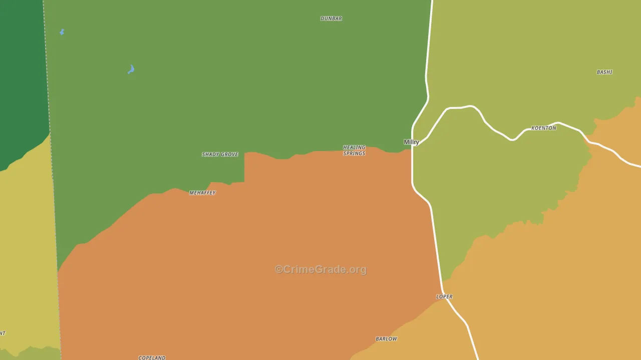 36558, AL Map of Drug-Related Crime Rates