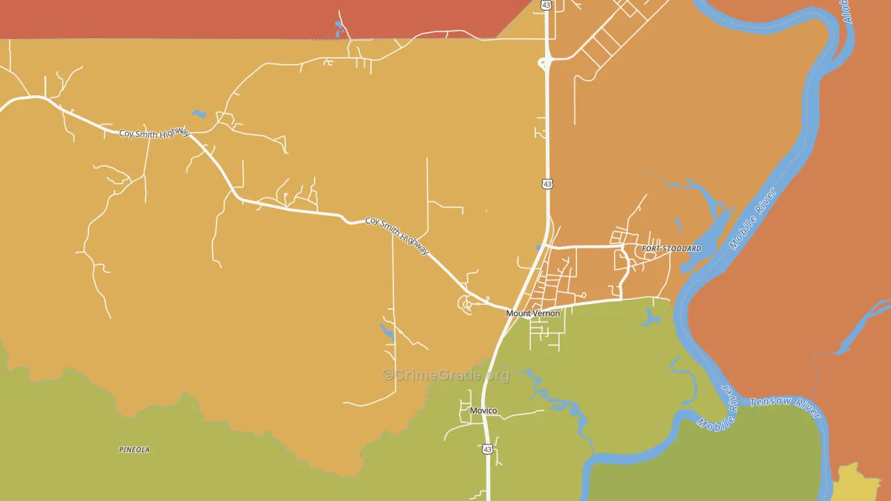 36560, AL Map of Drug-Related Crime Rates