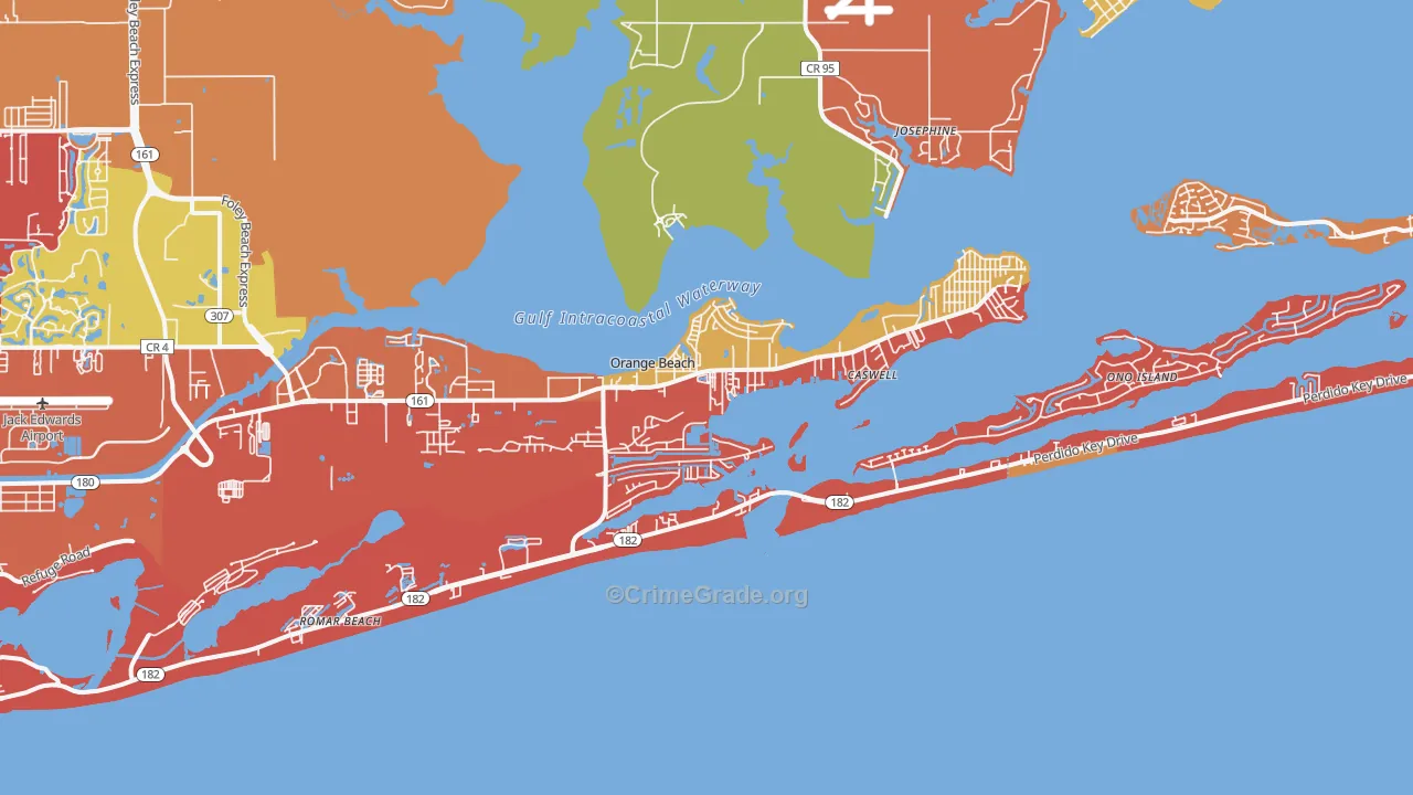 36561, AL Map of Drug-Related Crime Rates