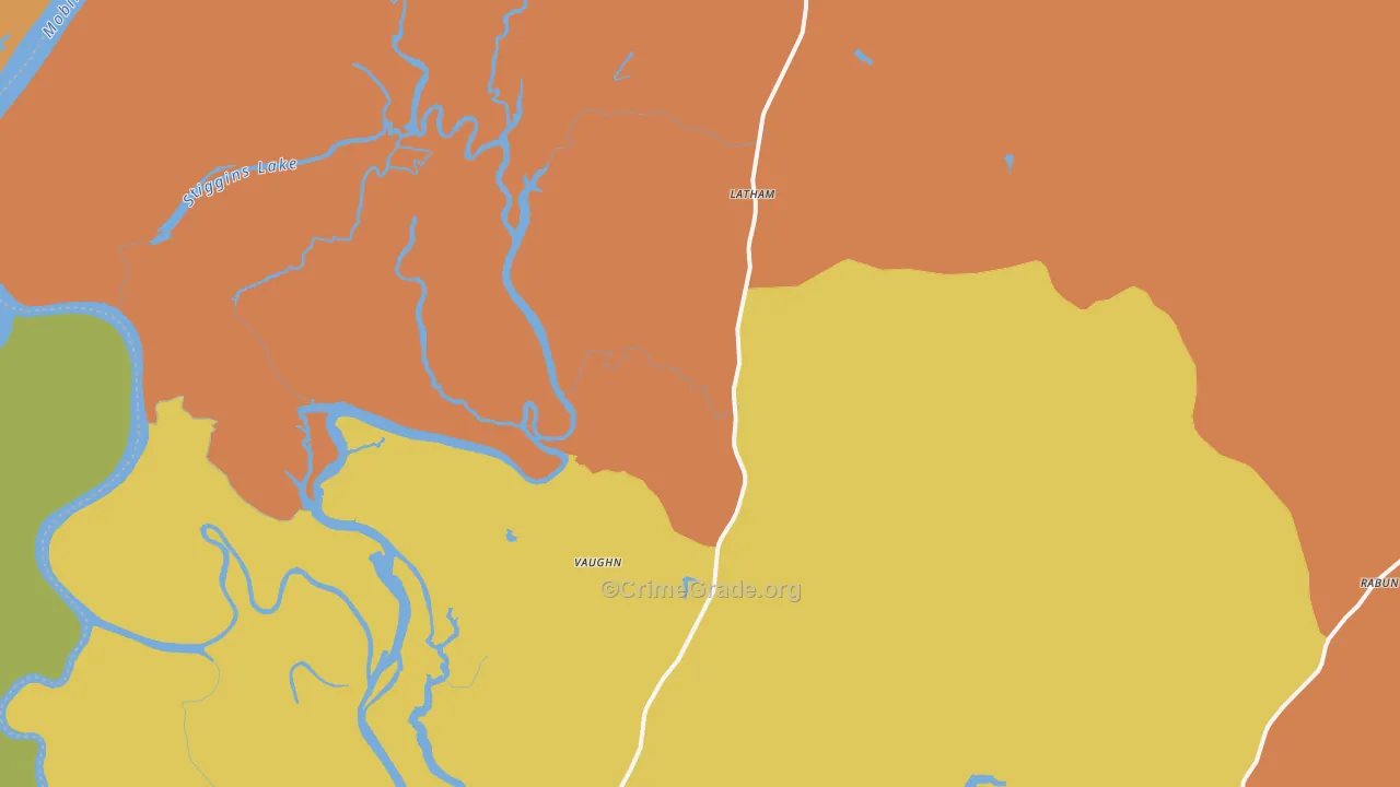 36579, AL Map of Drug-Related Crime Rates