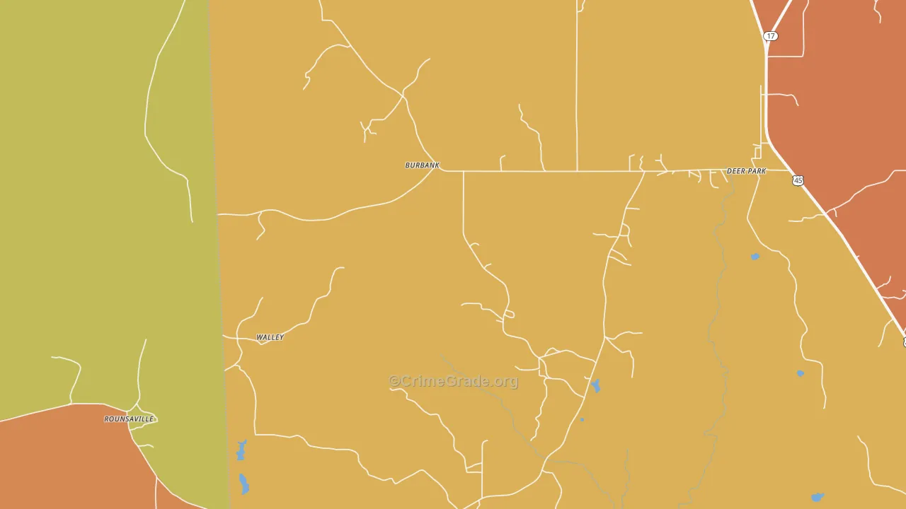 36584, AL Map of Drug-Related Crime Rates