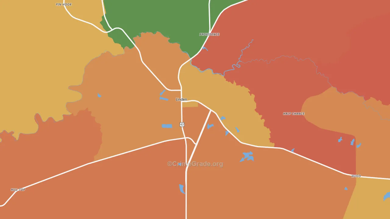 36748, AL Map of Drug-Related Crime Rates
