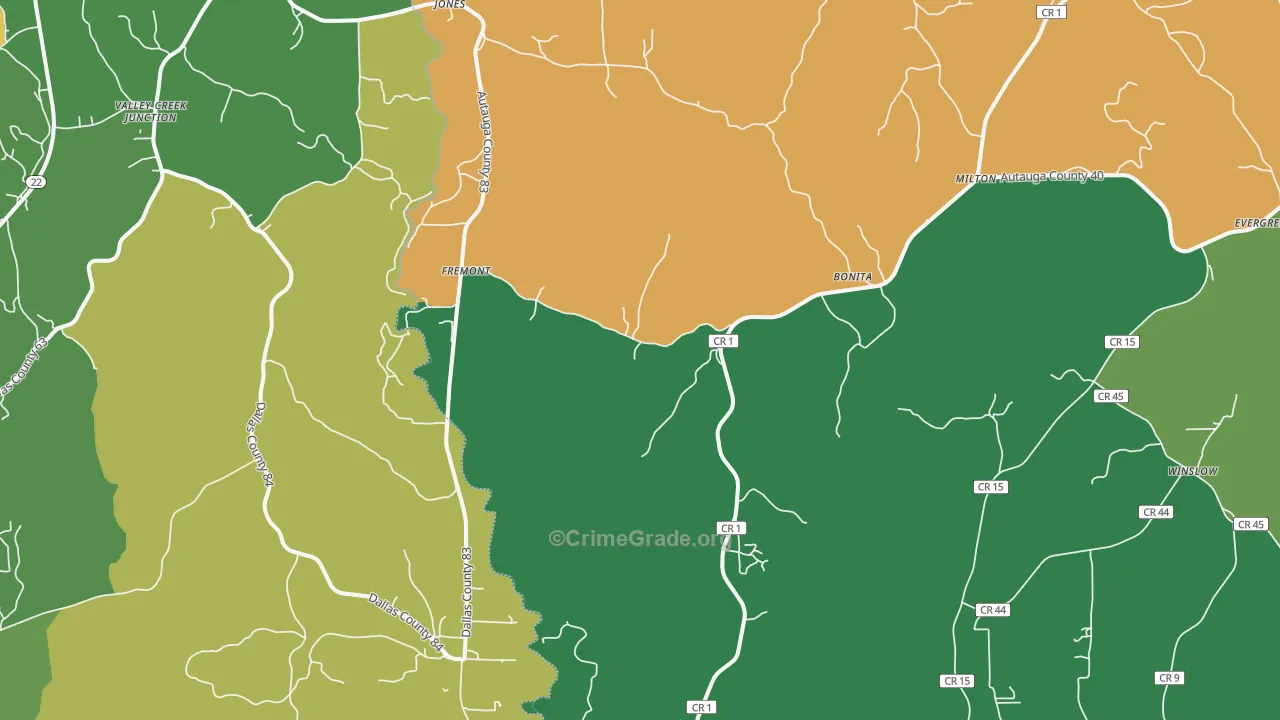 36749, AL Map of Drug-Related Crime Rates