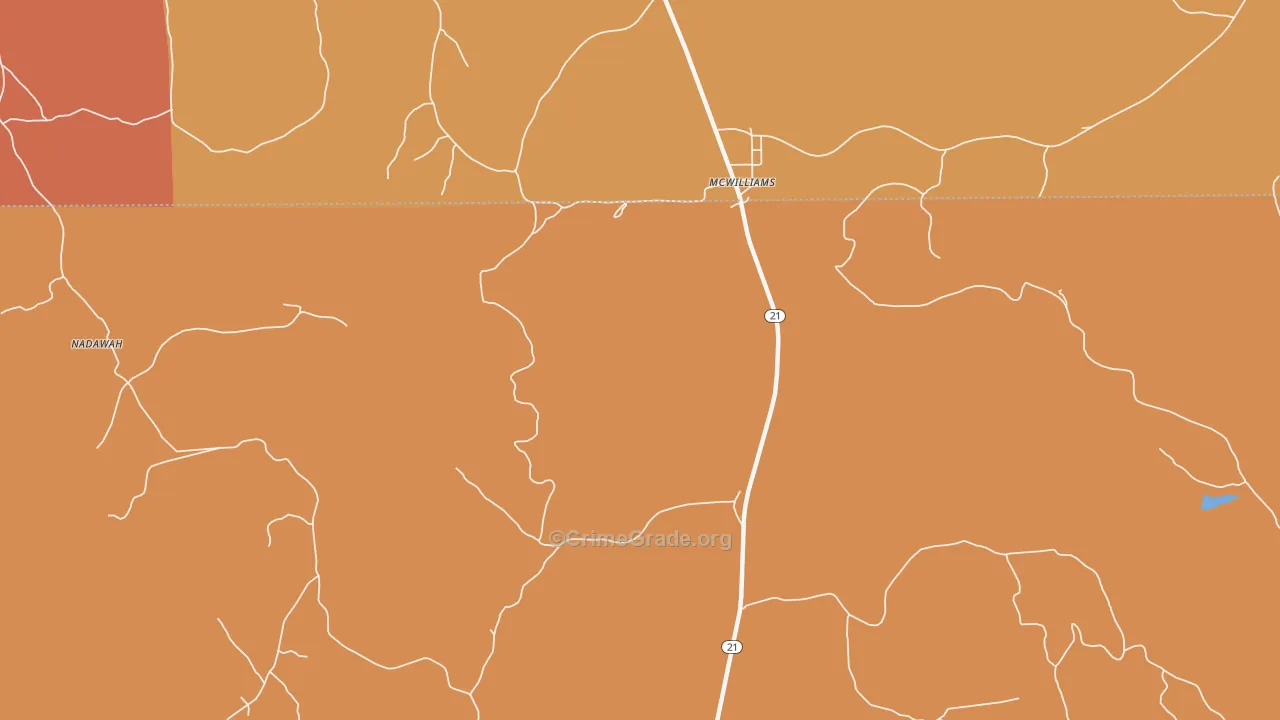 36753, AL Map of Drug-Related Crime Rates