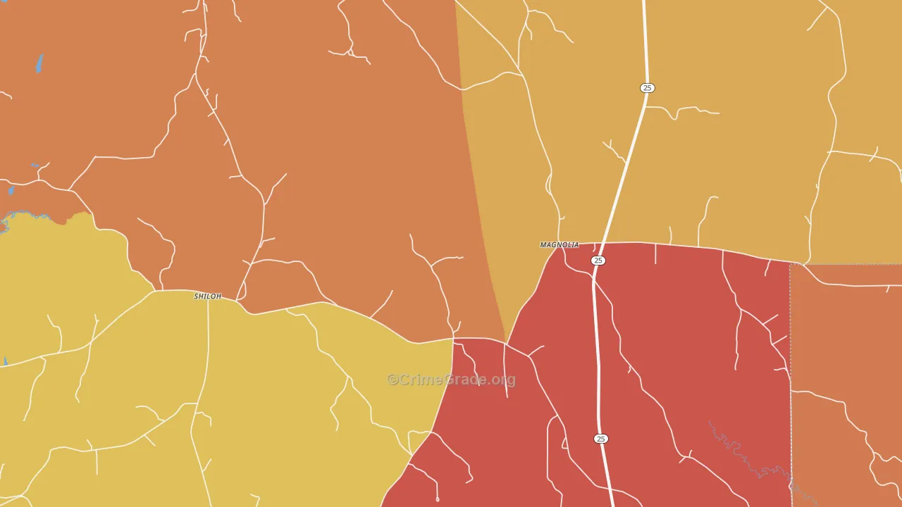 36754, AL Map of Drug-Related Crime Rates