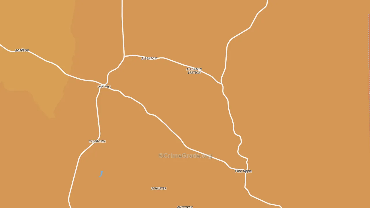36768, AL Map of Drug-Related Crime Rates