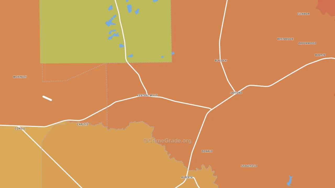 36773, AL Map of Drug-Related Crime Rates