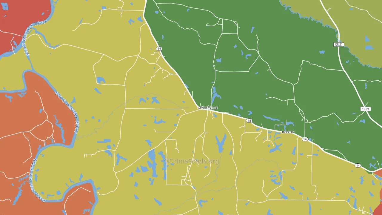 36776, AL Map of Drug-Related Crime Rates