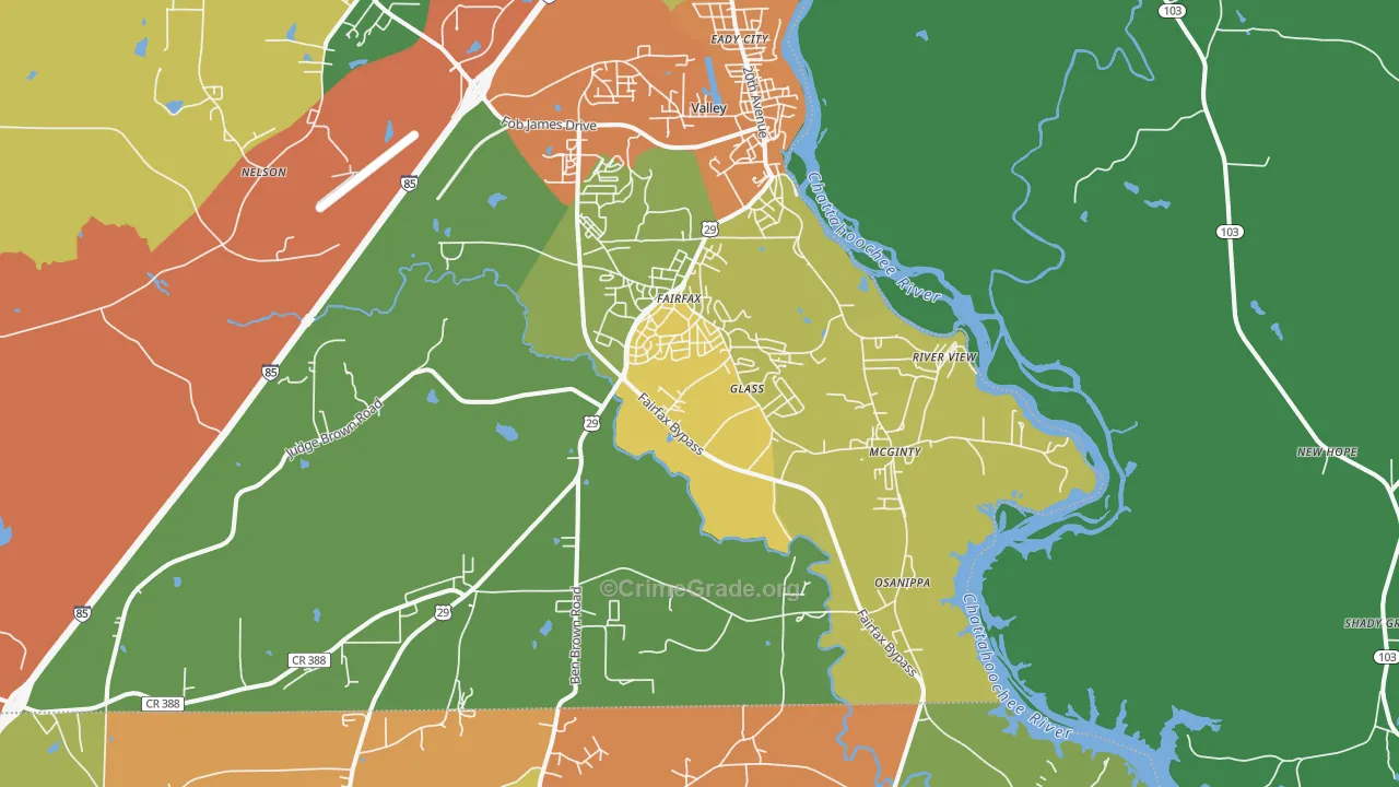 36854, AL Map of Drug-Related Crime Rates