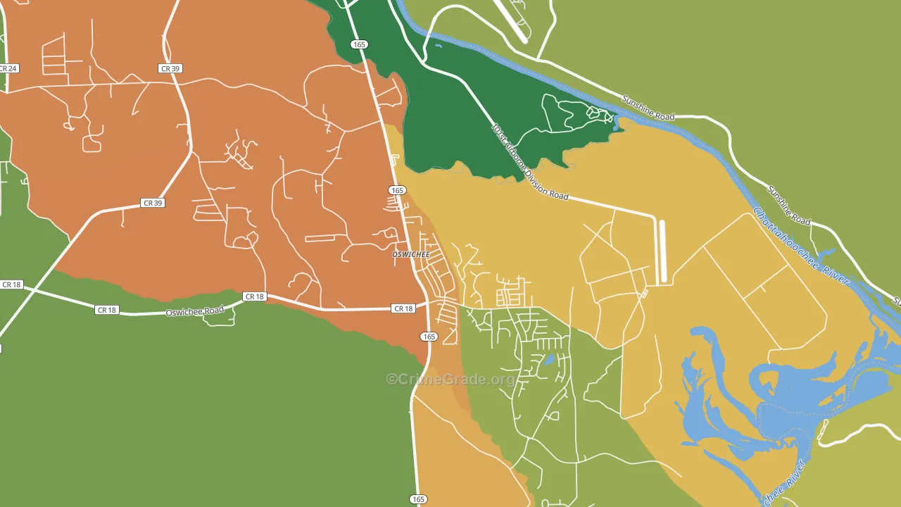 36856, AL Map of Drug-Related Crime Rates