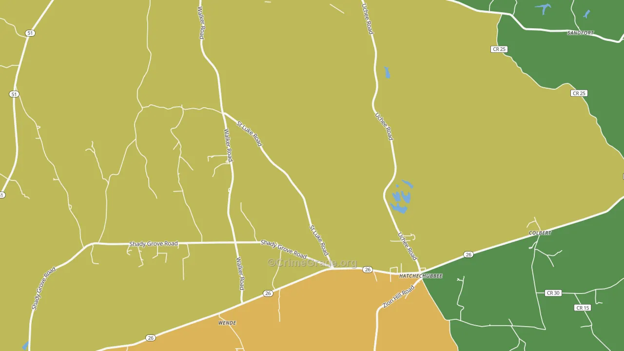 36858, AL Map of Drug-Related Crime Rates