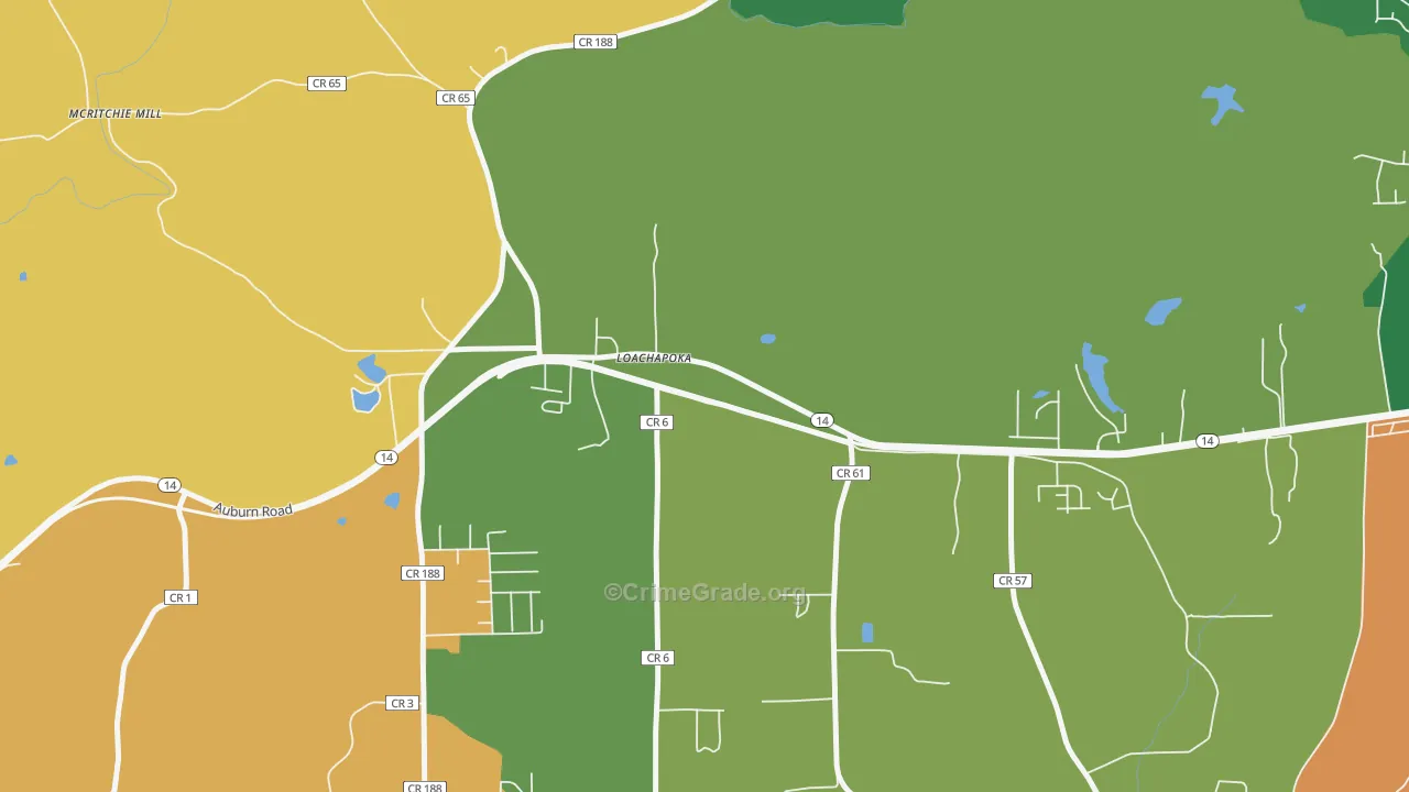 36865, AL Map of Drug-Related Crime Rates