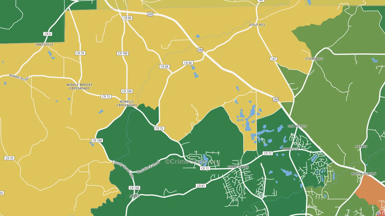 36879, AL Map of Drug-Related Crime Rates