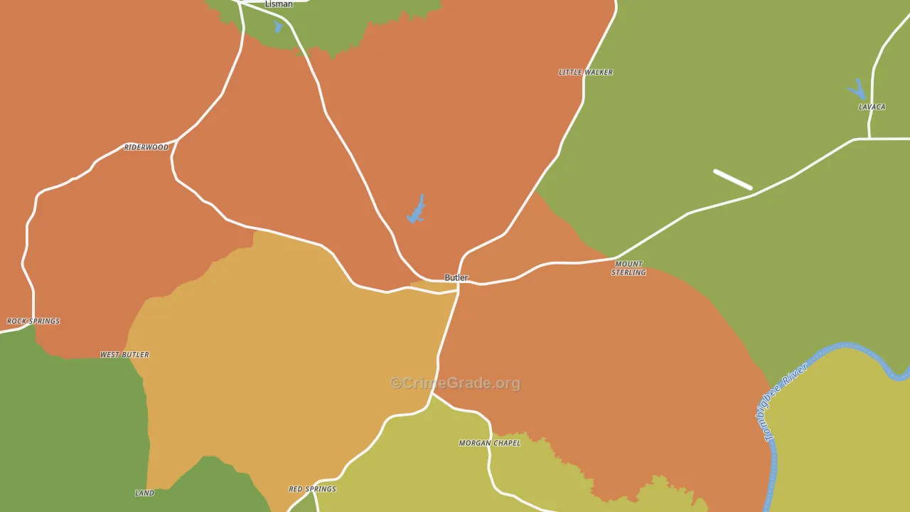 36904, AL Map of Drug-Related Crime Rates