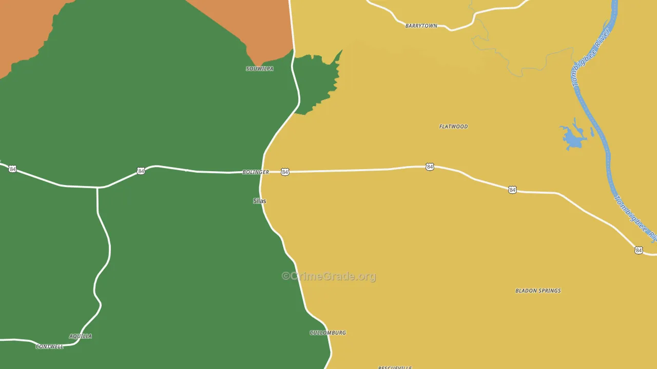 36919, AL Map of Drug-Related Crime Rates