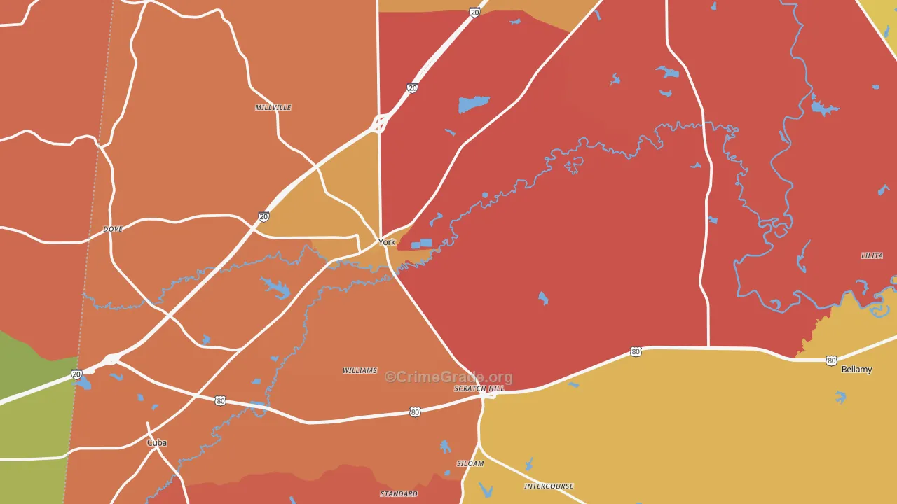 36925, AL Map of Drug-Related Crime Rates