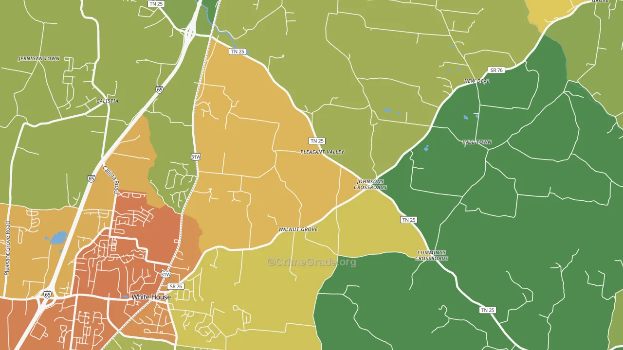 37048, TN Map of Drug-Related Crime Rates