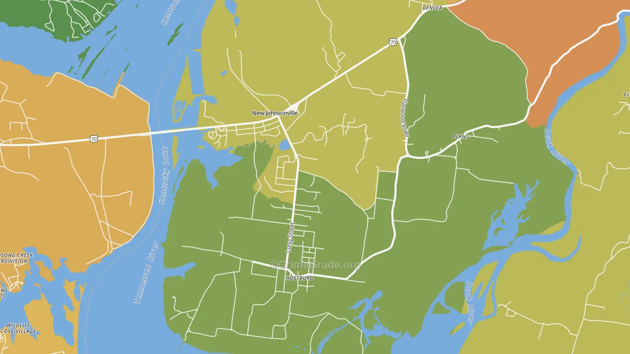 37134, TN Map of Drug-Related Crime Rates