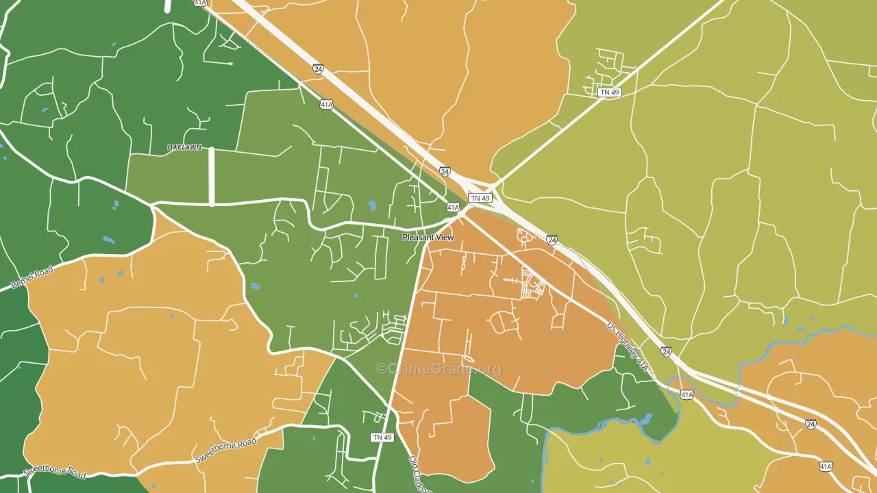 37146, TN Map of Drug-Related Crime Rates