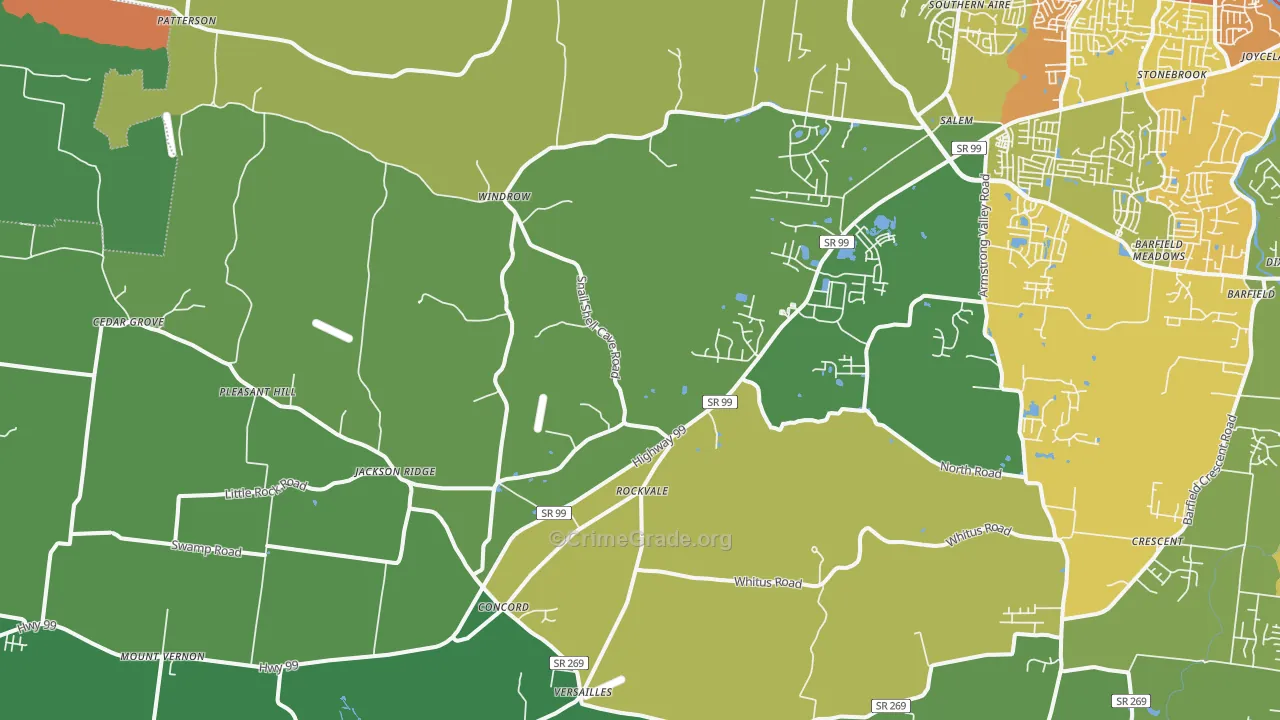 37153, TN Map of Drug-Related Crime Rates
