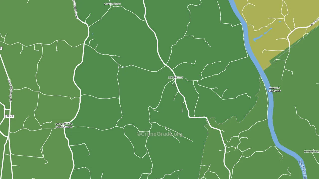 37171, TN Map of Drug-Related Crime Rates